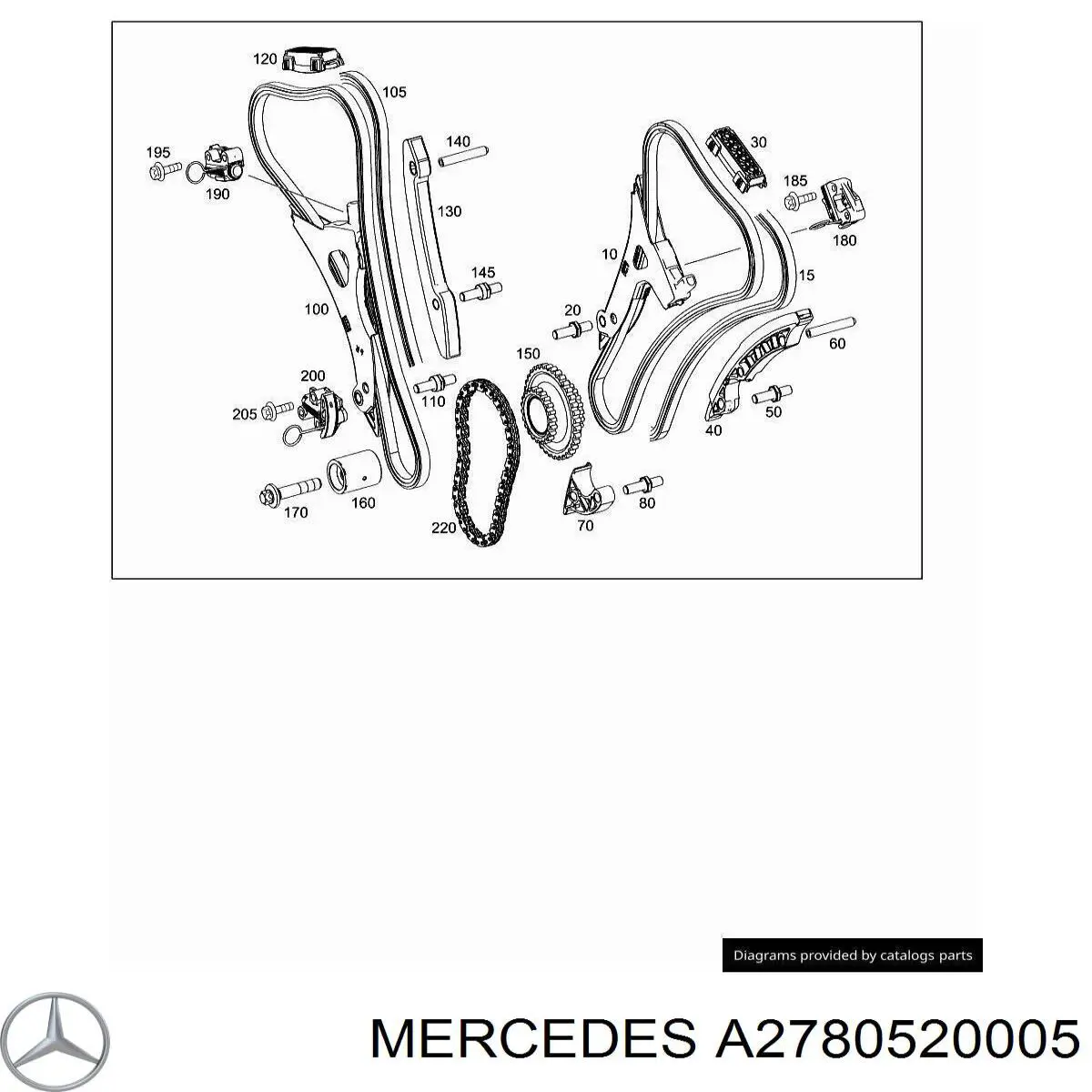 A2780520005 Mercedes Зірка-шестерня приводу коленвалу двигуна