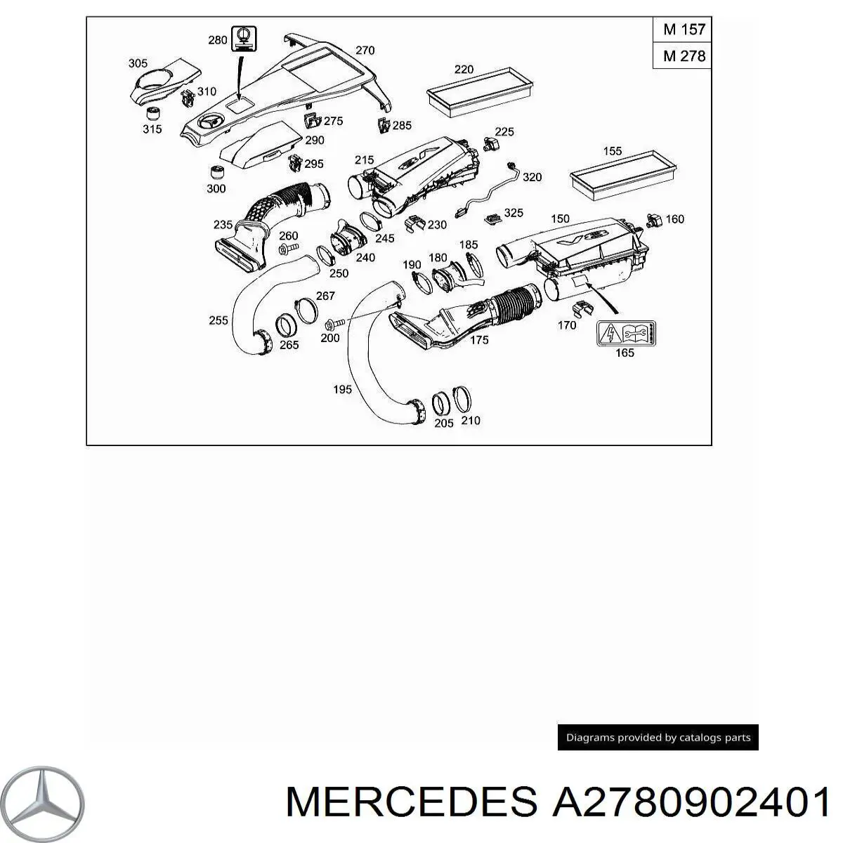 A2780902401 Mercedes Коробка фільтра
