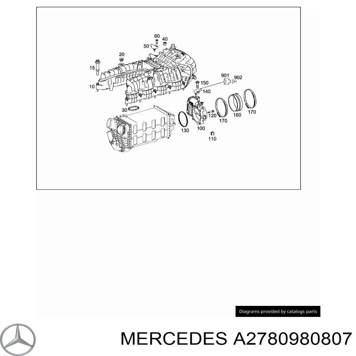 Купити A2780980807 Mercedes Впускний колектор