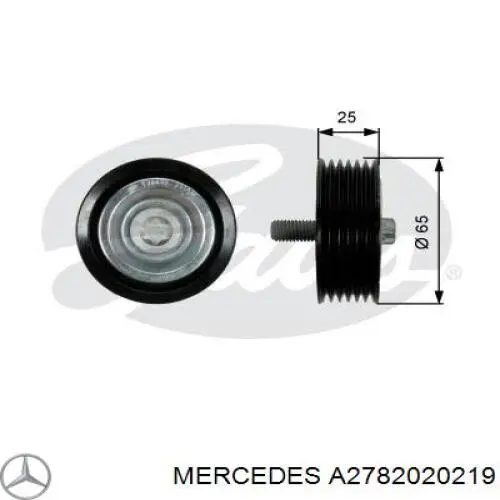 A2782020219 Mercedes ролик приводного ременя, паразитний