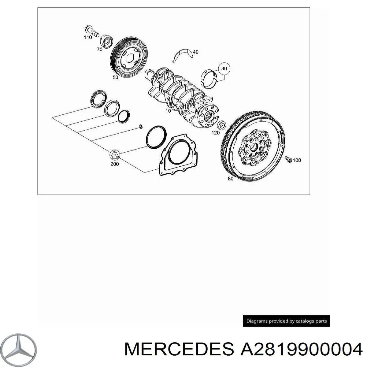 Болт кріплення маховика A2819900004 Mercedes