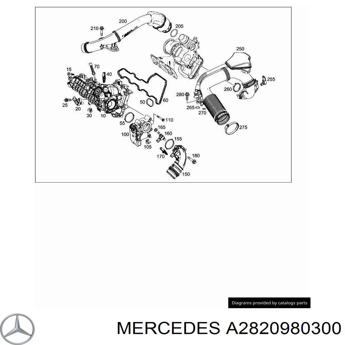 Прокладка впускного колектора Mercedes A2820980300 ціна, від 13.99 USD