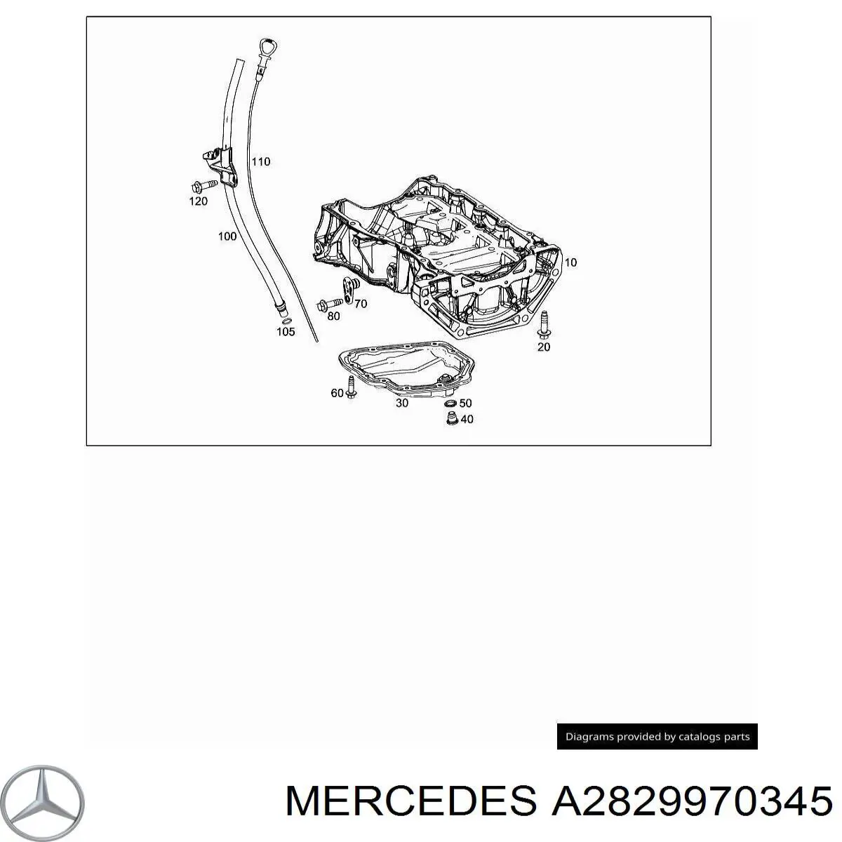 A2829970345 Mercedes прокладка пробки піддону двигуна