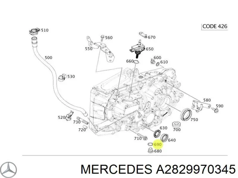 Купити A2829970345 Mercedes Прокладка пробки піддону двигуна
