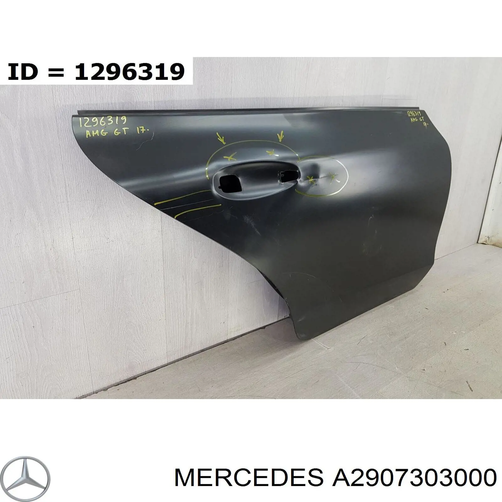 Двері задні, праві A2907303000 Mercedes