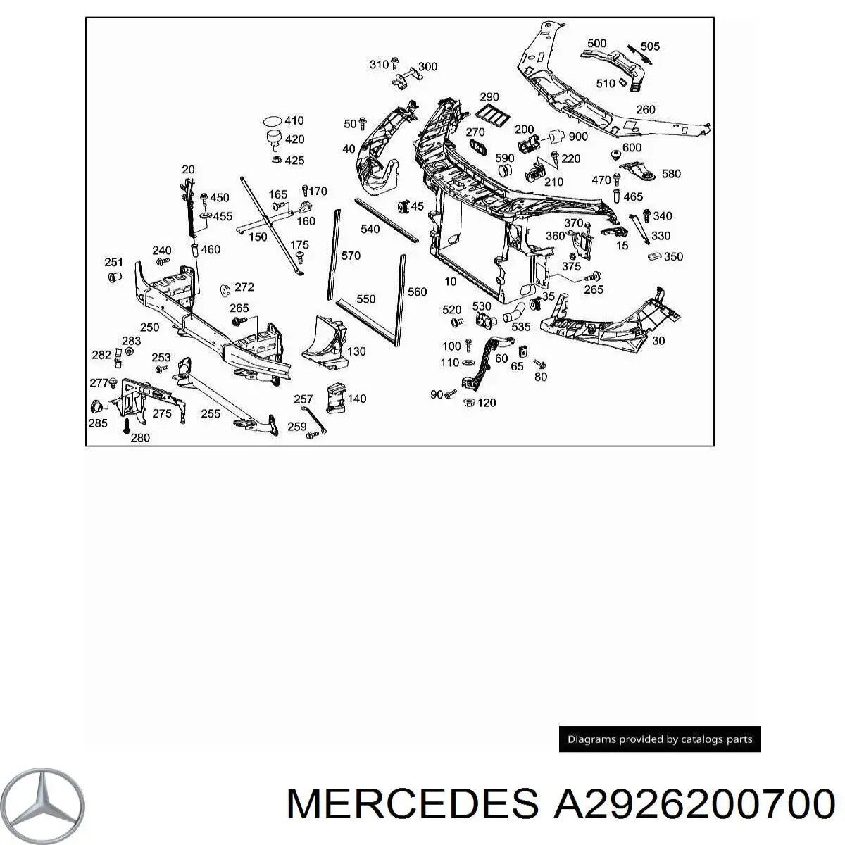 A2926200700 Mercedes Кріплення фари передньої, лівої