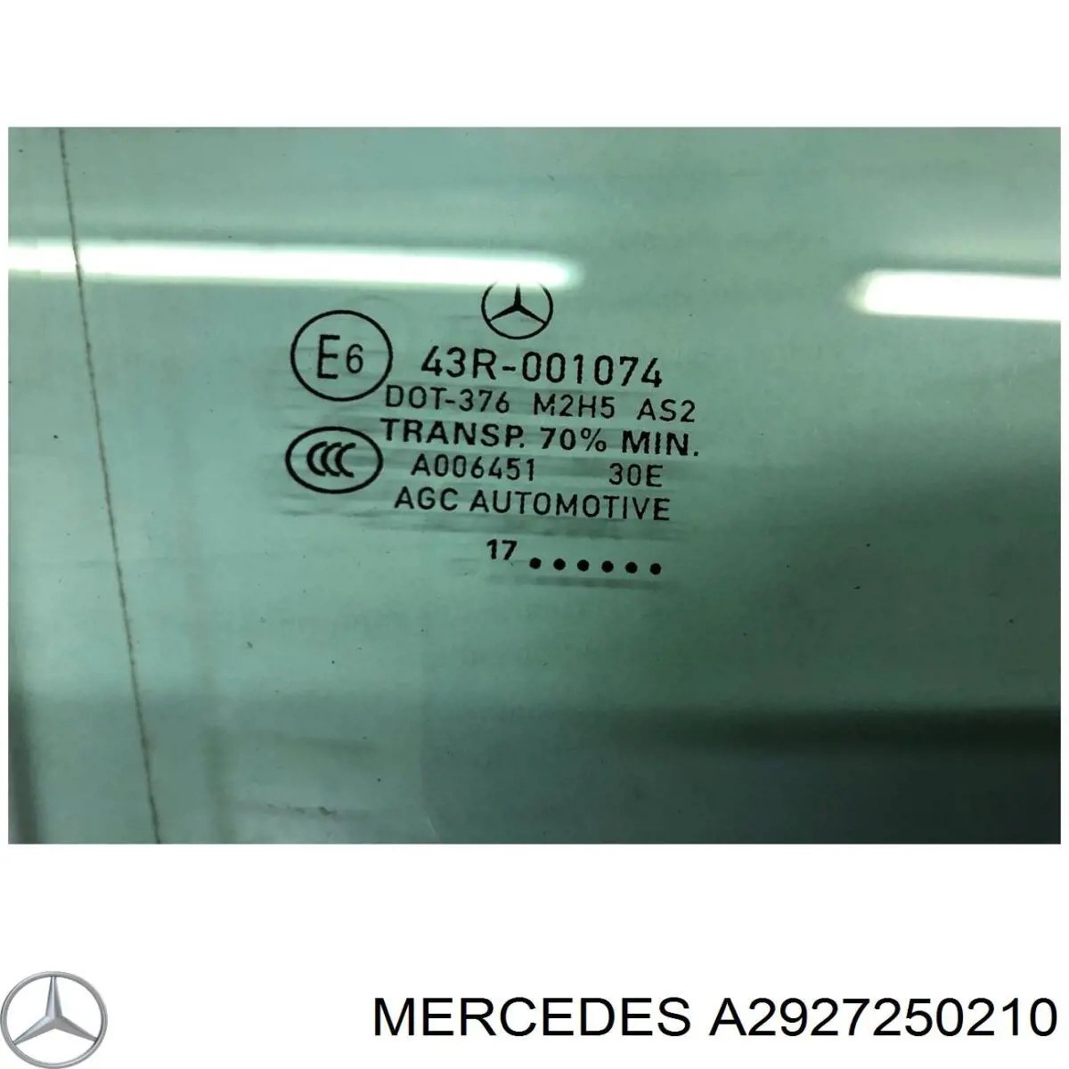 A2927250210 Mercedes Скло пасажирських дверей