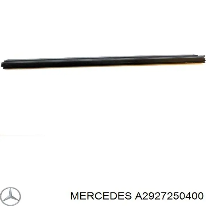 Купити A2927250400 Mercedes Ущільнювач скла передніх дверей правої, внутрішній (планка)