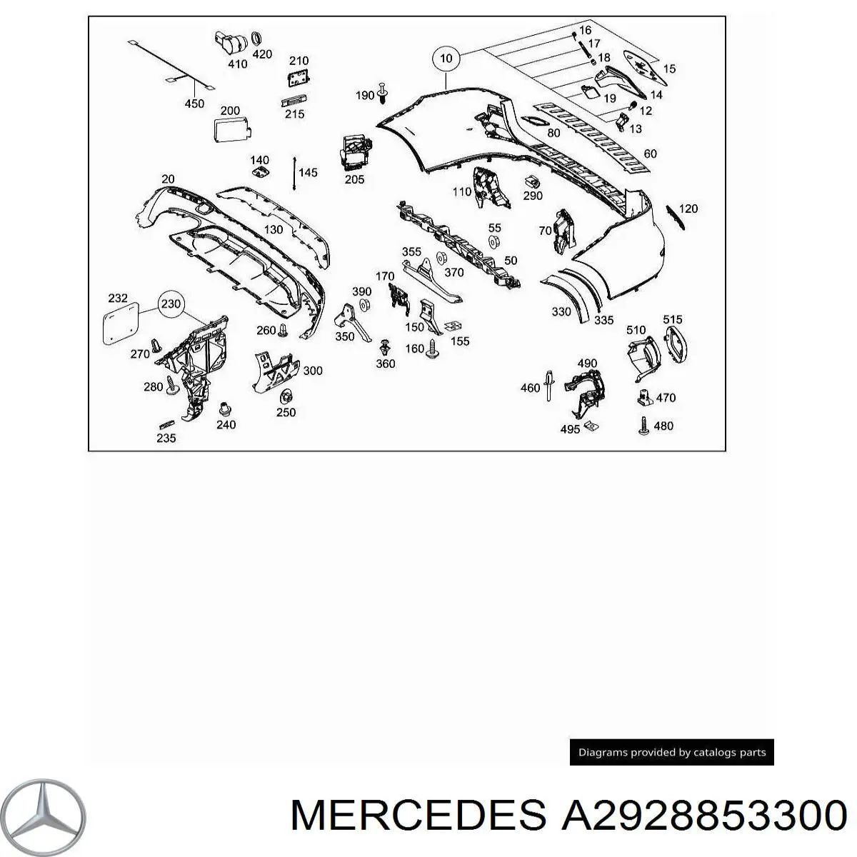  Mercedes A2928853300 ціна, від 38.01 USD