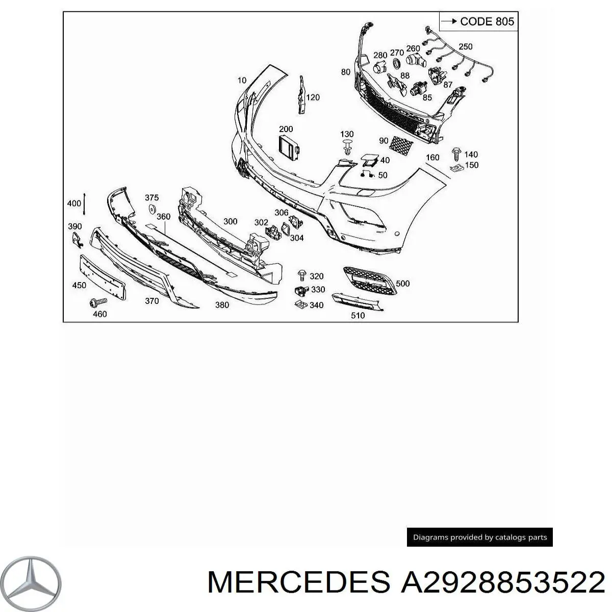  Mercedes A2928853522 ціна, від 74.83 USD