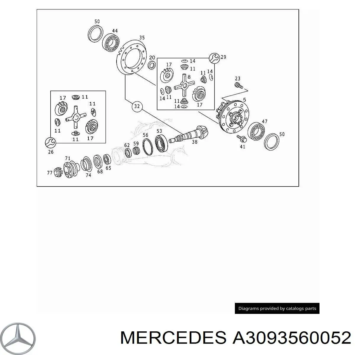  Mercedes A3093560052 ціна, від 10.76 USD