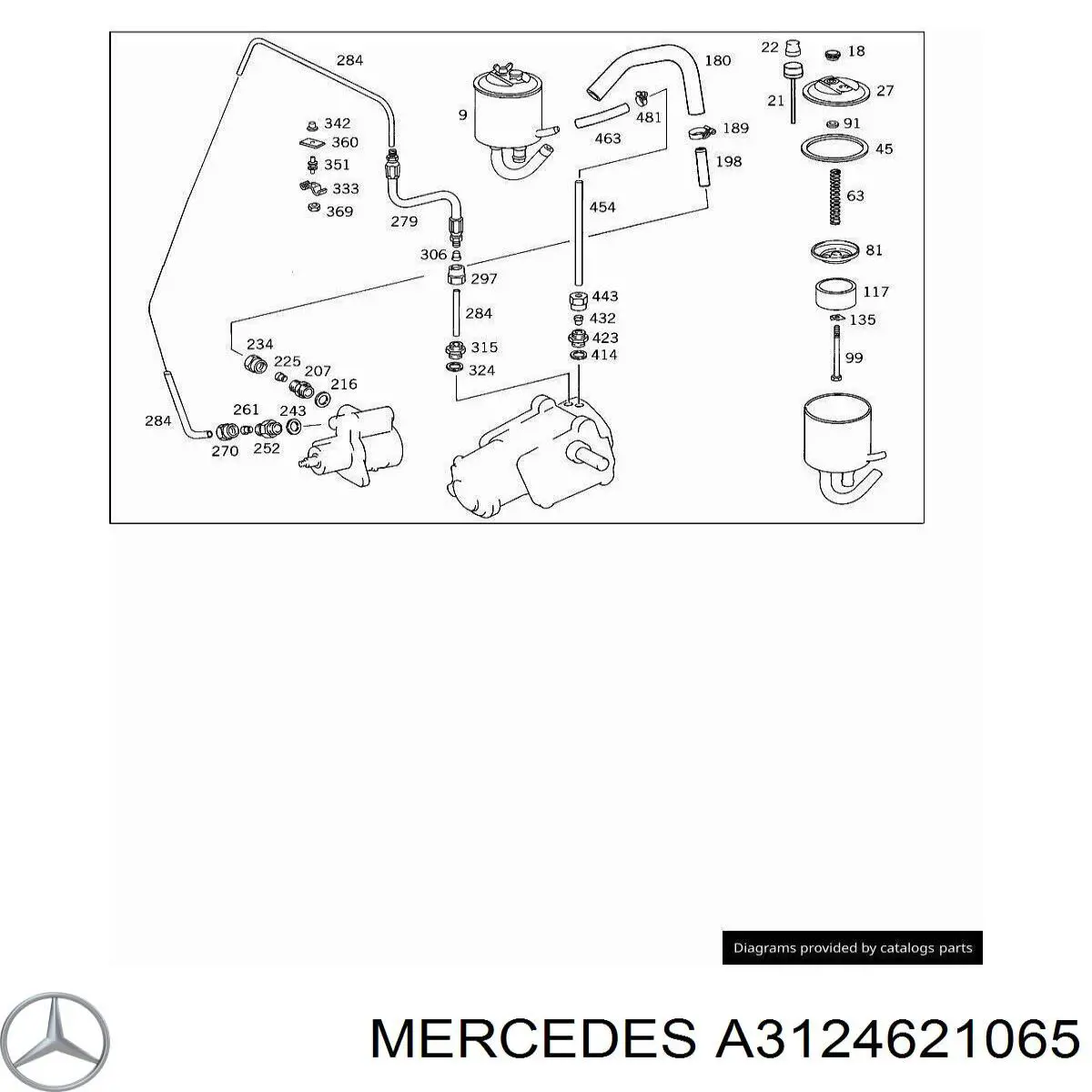  Mercedes A3124621065 ціна, від 0.96 USD