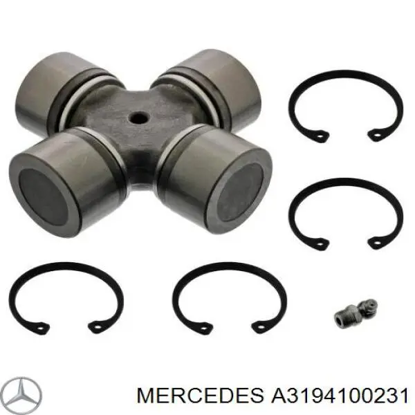 Хрестовина карданного валу Mercedes A3194100231 ціна, від 10.37 USD