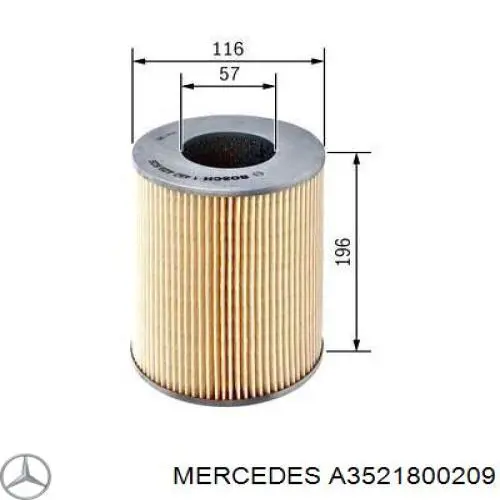Купити A3521800209 Mercedes Фільтр очищення масла відцентровий