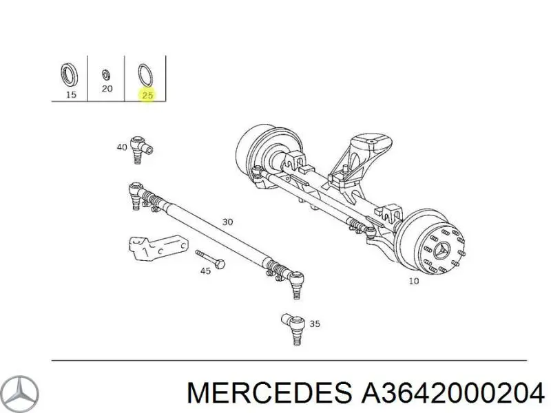 Ремкомплект помпи води Mercedes A3642000204 ціна, від 73.72 USD
