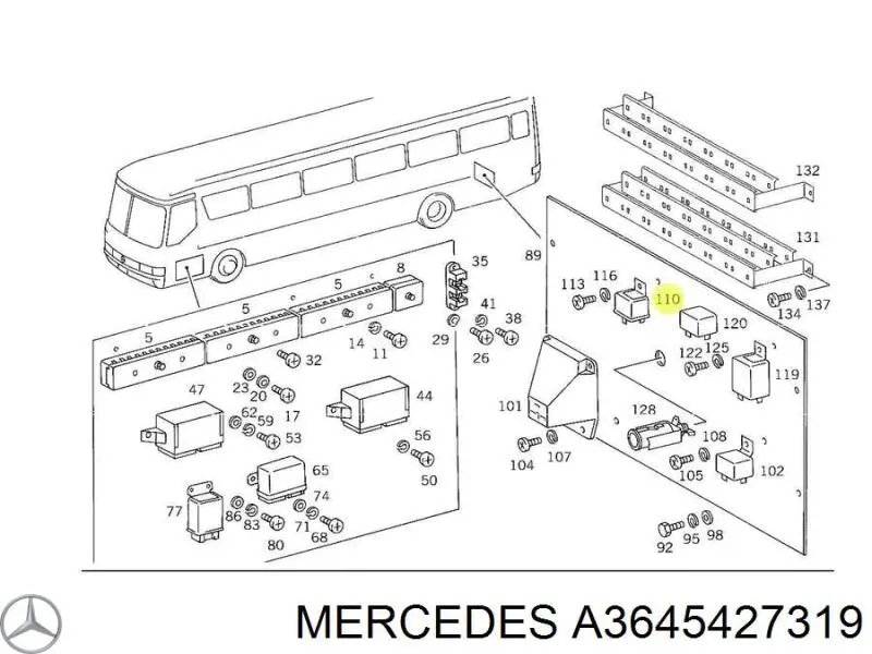 Реле обігріву заднього скла A3645427319 Mercedes