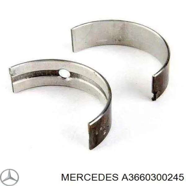 A3660300245 Mercedes вкладиші колінвала, корінні, комплект, стандарт (std)