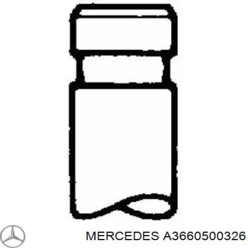 A3660500326 Mercedes клапан впускний