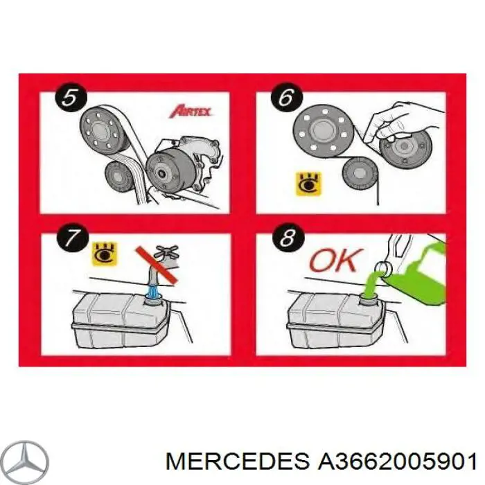 A3662005901 Mercedes Насос охолодження
