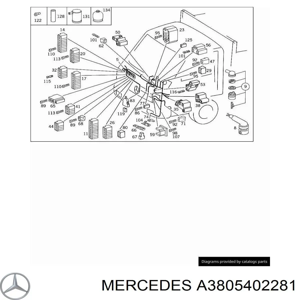 A3805402281 Mercedes Провід датчика АБС передній