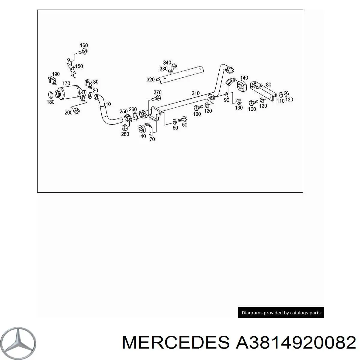 A3814920082 Mercedes подушка кріплення глушника