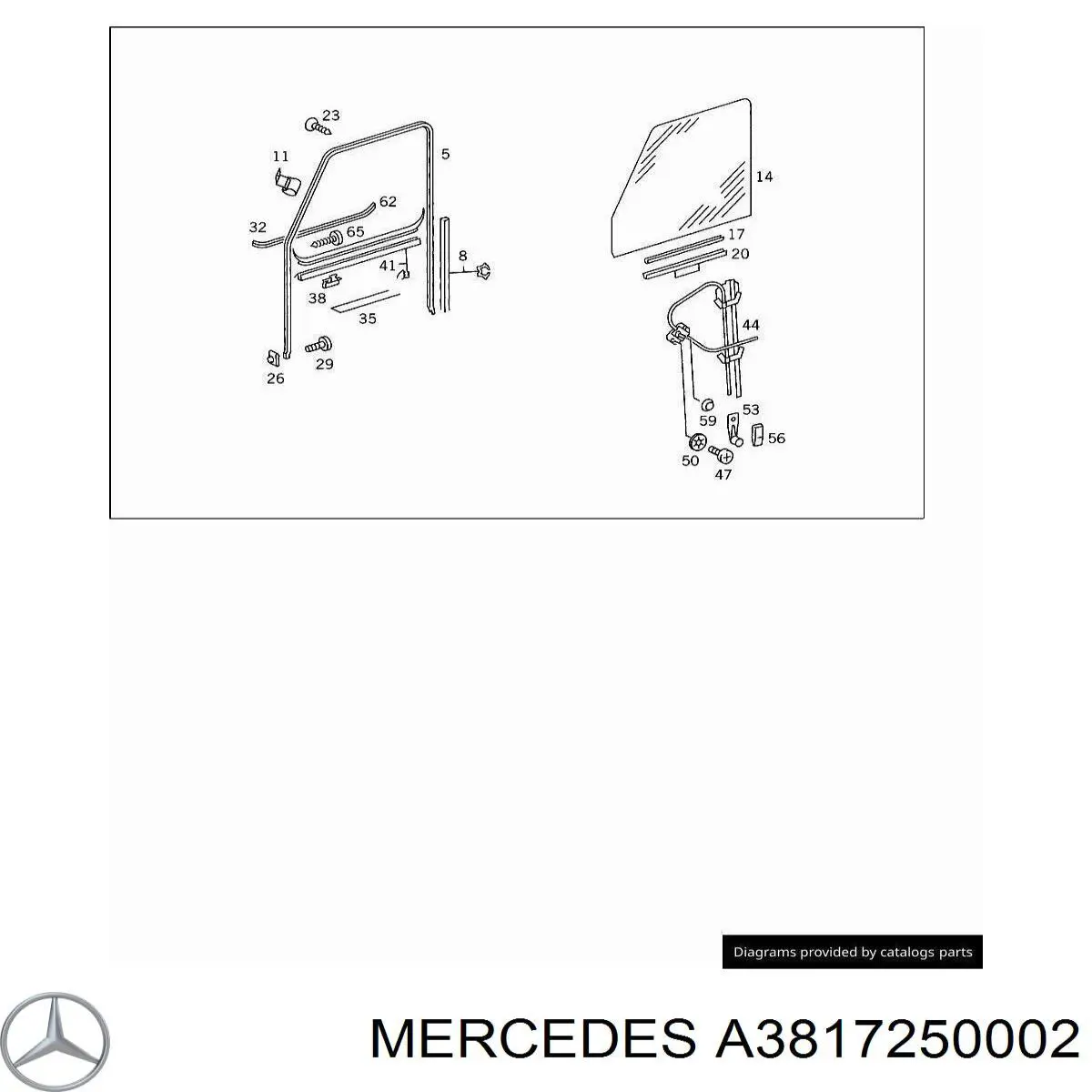 A3817250002 Mercedes Підйомник механічний вітрового скла