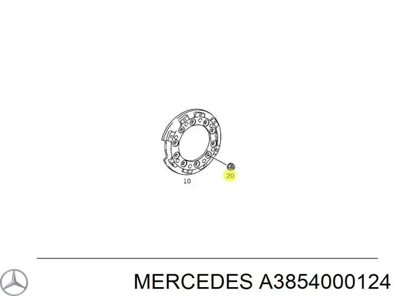 A3854000124 Mercedes Гайка колеса