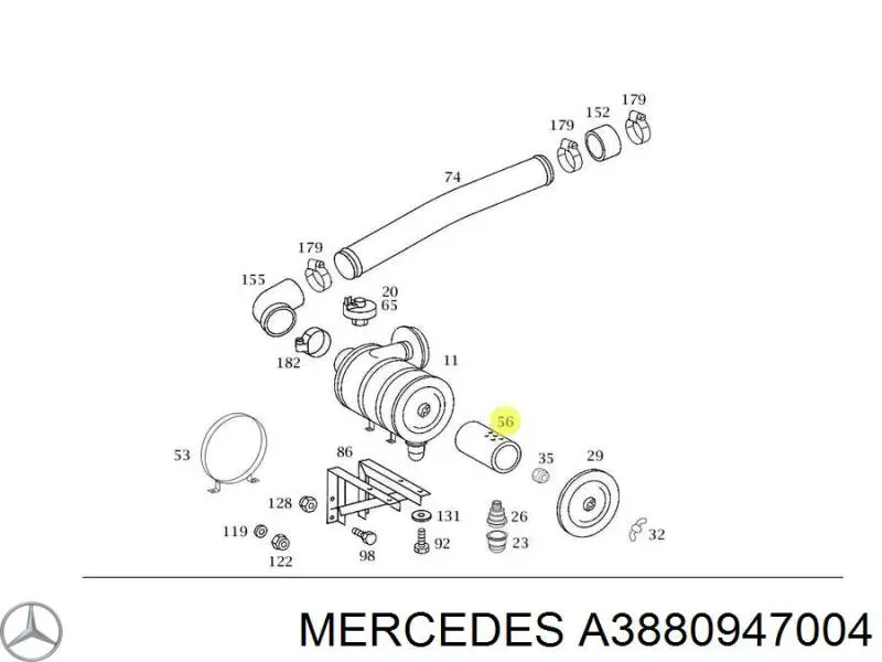 Повітряний фільтр A3880947004 Mercedes