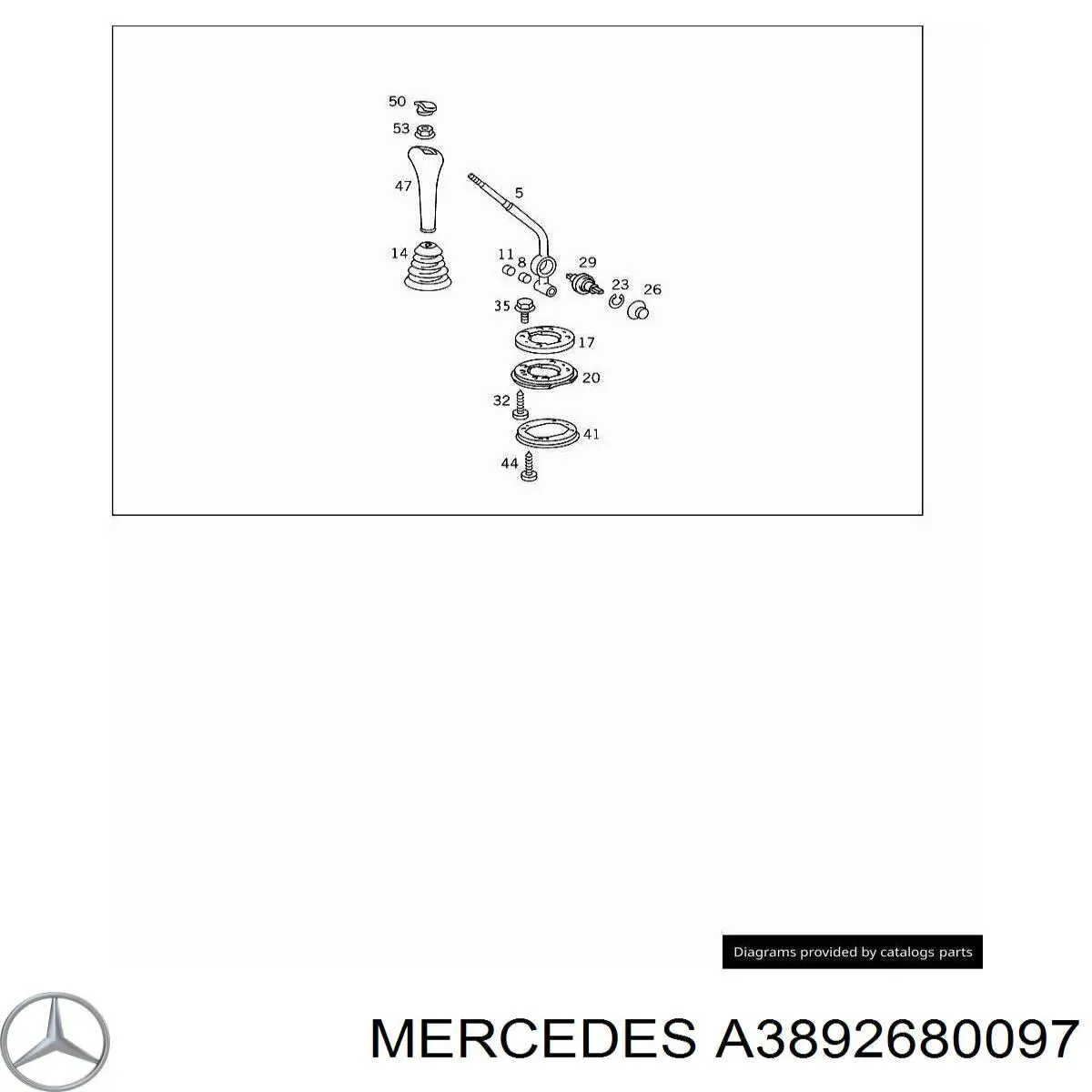 A3892680097 Mercedes Чохол на важіль перемикання