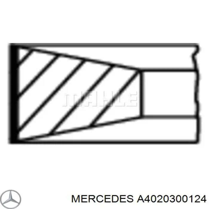 A4020300124 Mercedes кільця поршневі на 1 циліндр, std.