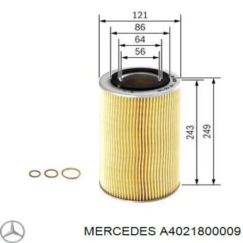 A4021800009 Mercedes Фільтр масла
