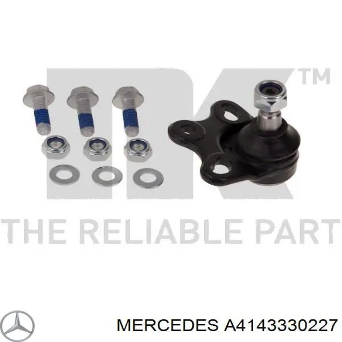 Кульова опора, нижня Mercedes A4143330227 ціна, від 16.68 USD