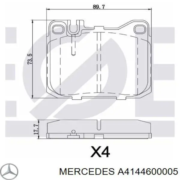 A4144600005 Mercedes Зовнішній наконечник рульової тяги