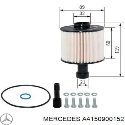 Паливний фільтр A4150900152 Mercedes