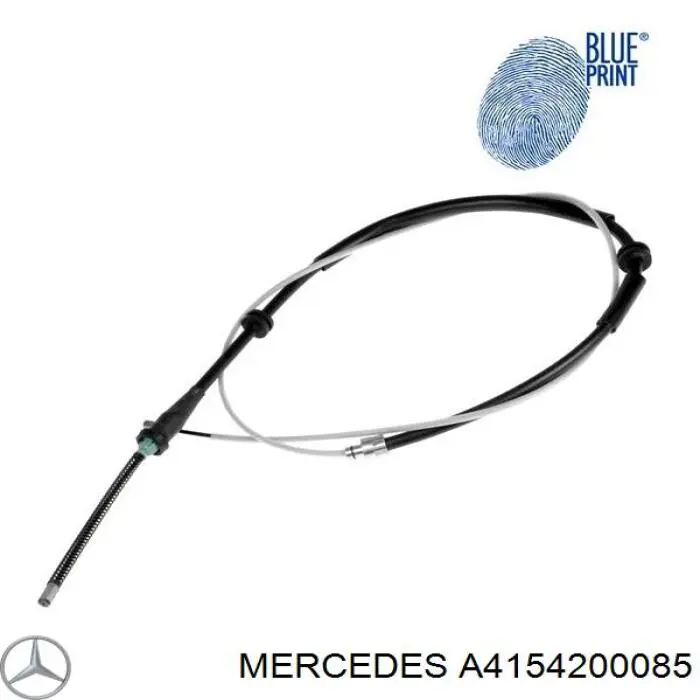 A4154200085 Mercedes Трос ручного гальма задній, правий/лівий