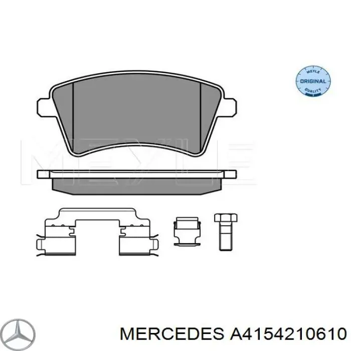 Передні тормозні колодки A4154210610 Mercedes
