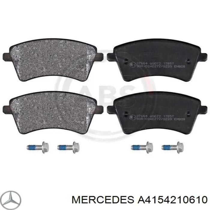 Купити A4154210610 Mercedes Колодки гальмівні передні, дискові
