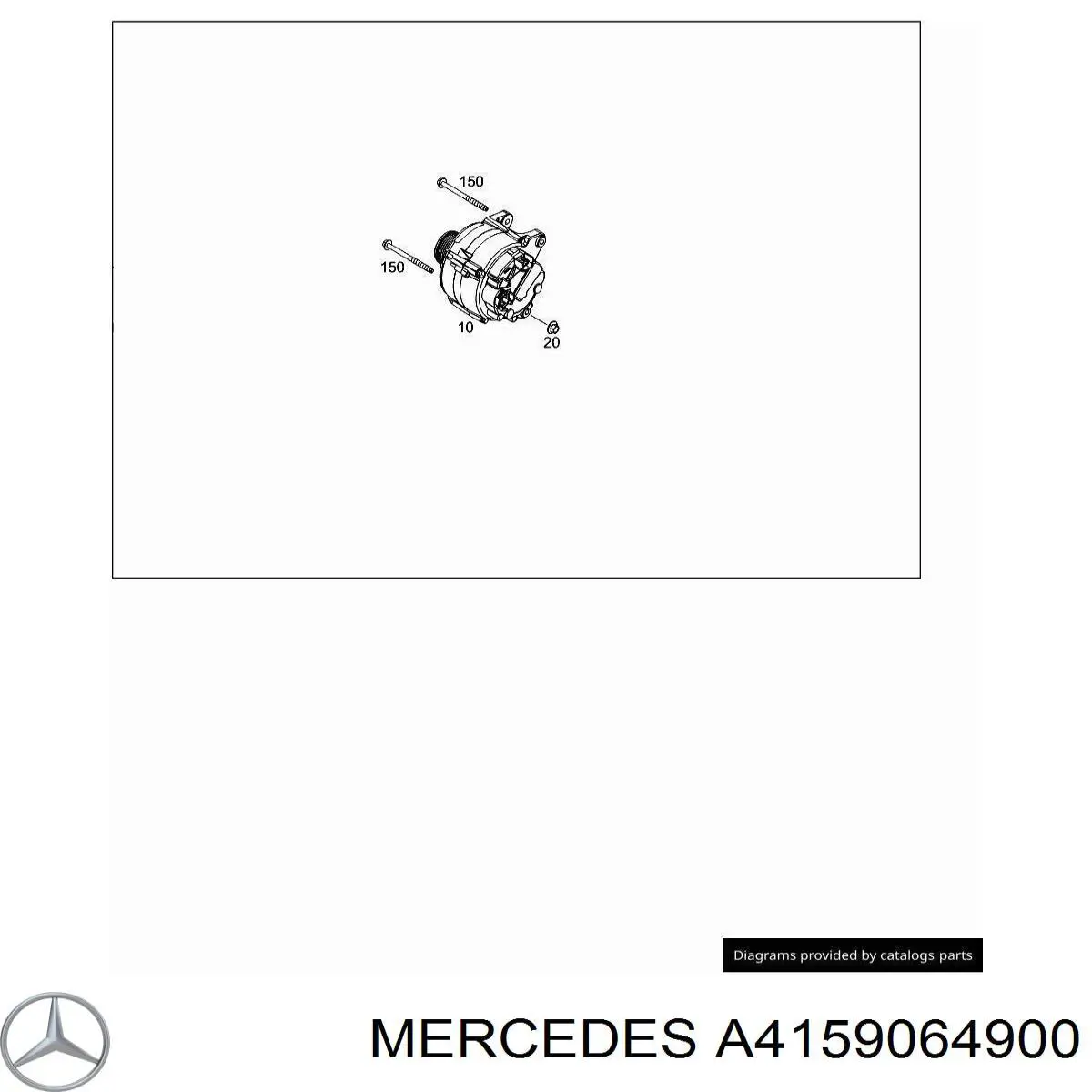 Шків генератора A4159064900 Mercedes