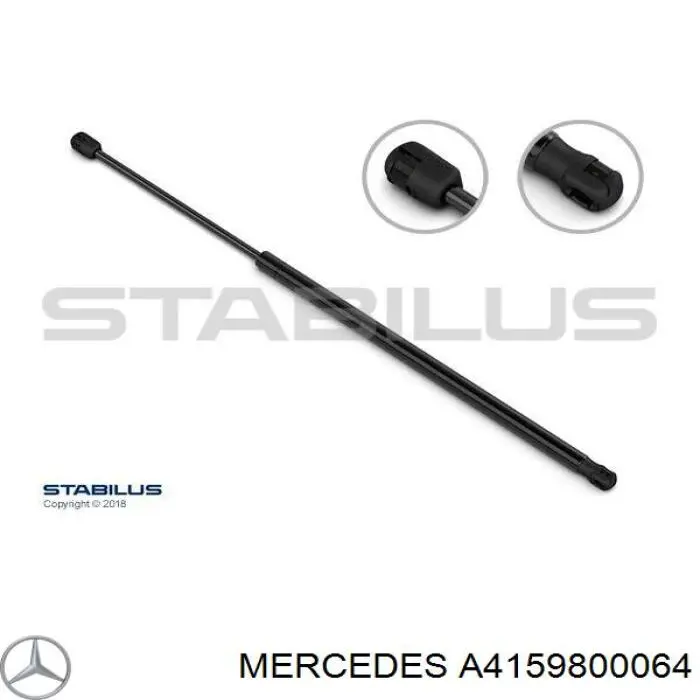 A4159800064 Mercedes Амортизатор кришки багажника / двері 3/5-ї задньої