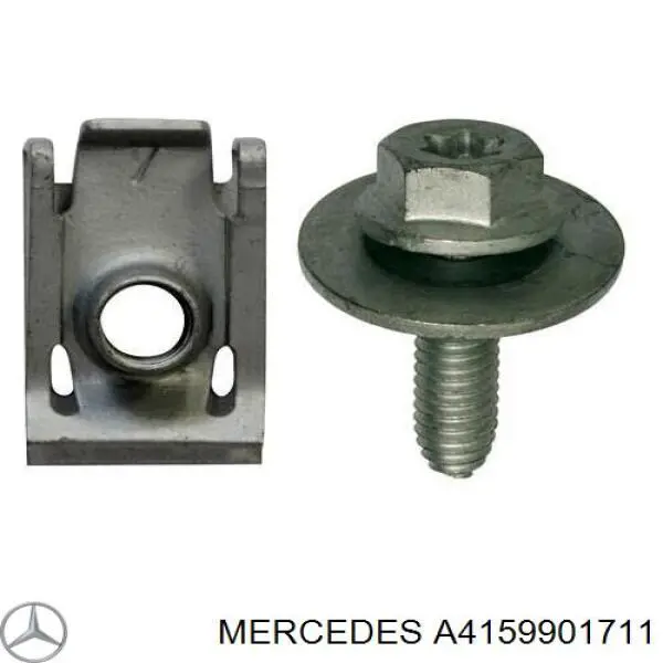 A4159901711 Mercedes Захист бампера переднього, права