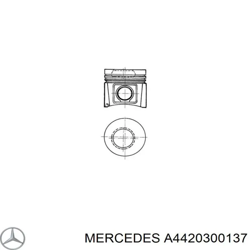 Купити A4420300137 Mercedes Комплект поршневий (поршень + гільза)