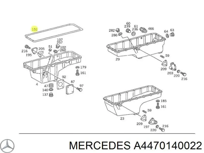 A4470140022 Mercedes Прокладка піддону картера двигуна