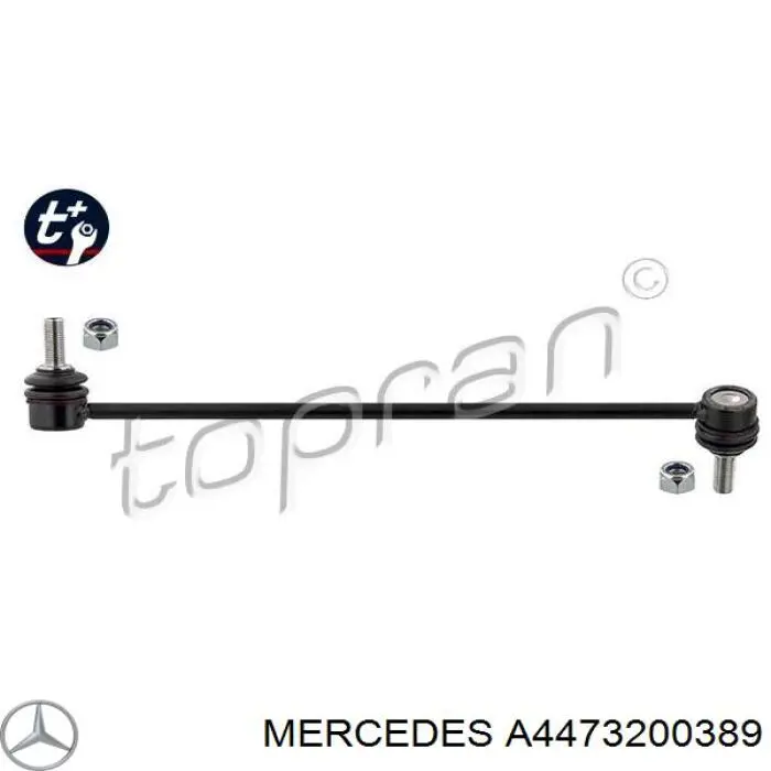 Стійка стабілізатора, переднього, права Mercedes A4473200389 ціна, від 24.44 USD