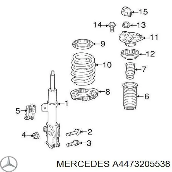 A4473205538 Mercedes амортизатор передній