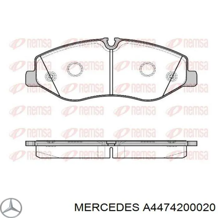 Гальмівні колодки Mercedes A4474200020 ціна, від 55.59 USD