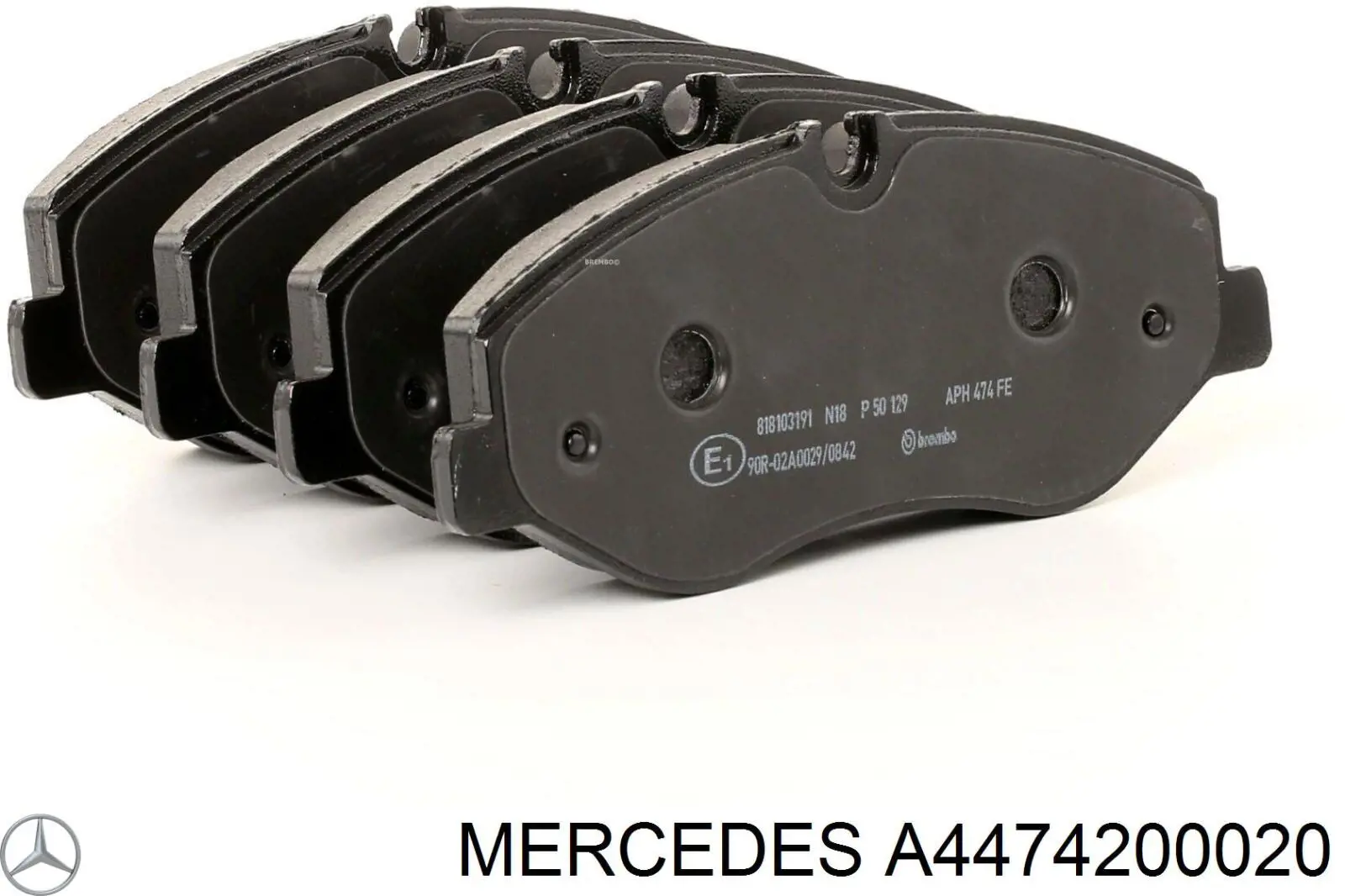 Купити A4474200020 Mercedes Колодки гальмівні передні, дискові