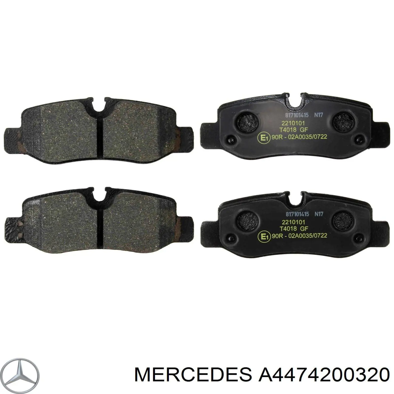 Задні гальмівні колодки Mercedes A4474200320 ціна, від 36.71 USD