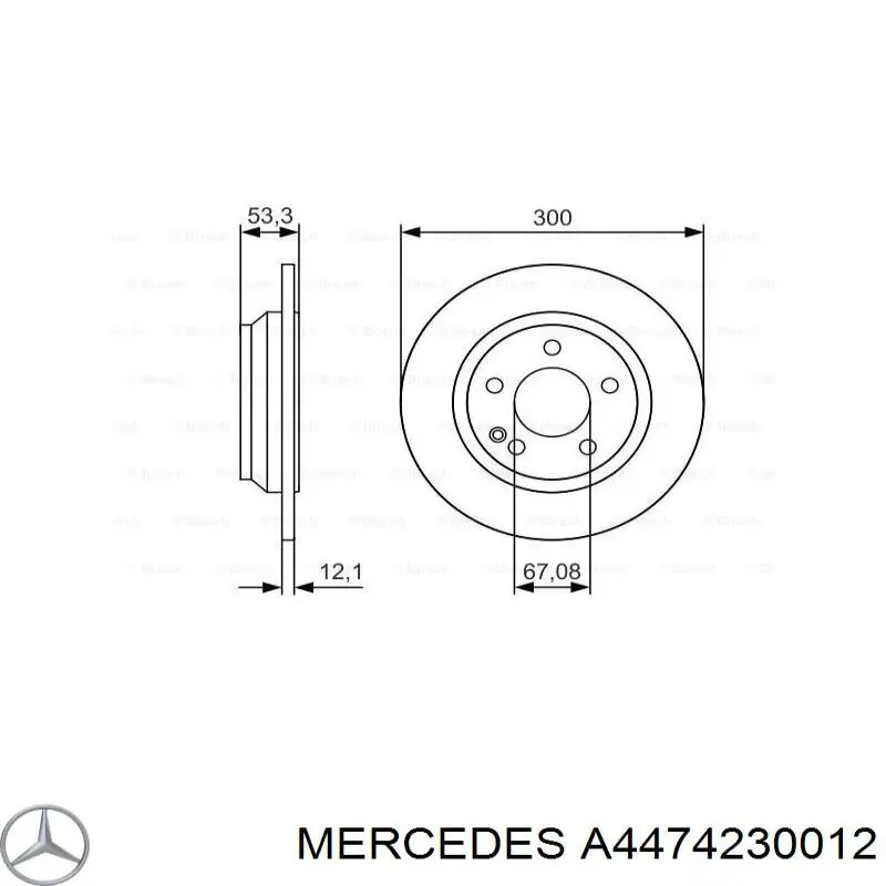 Купити A4474230012 Mercedes Диск заднього гальма