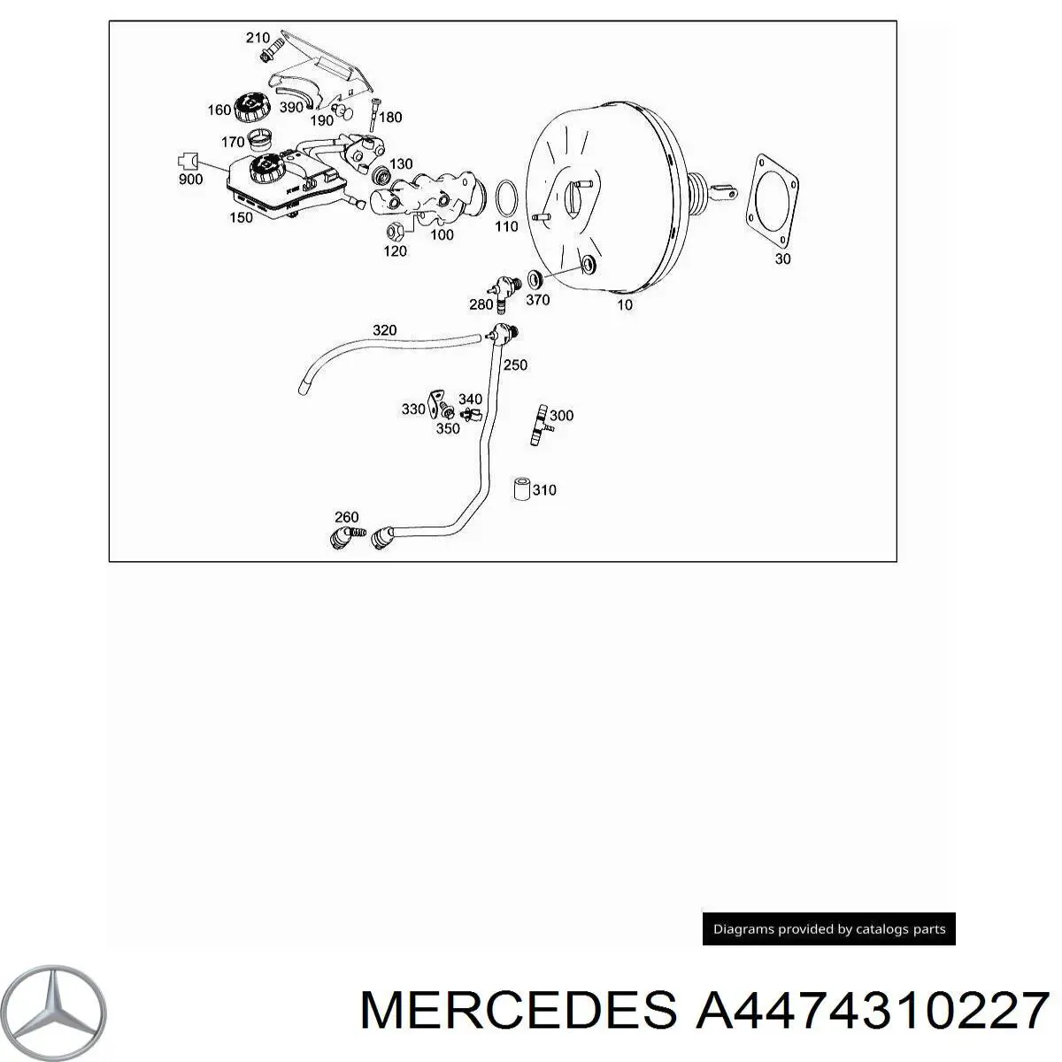 A4474310227 Mercedes Підсилювач гальм вакуумний