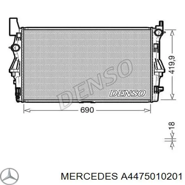A4475010201 Mercedes Радіатор охолодження двигуна